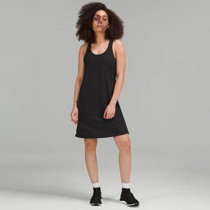 lululemon Black Classic-Fit Cotton-Blend Scoop Dress size 4